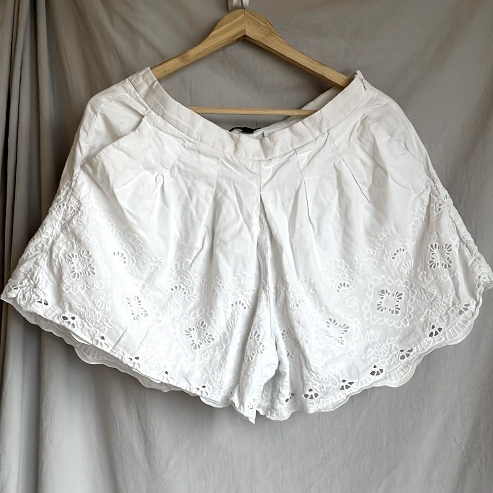 J.Crew Embroidered White Skort
